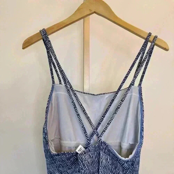 LOFT Beach Women's One Piece Swimsuit Blue & White Size 14 - Picture 6 of 10
